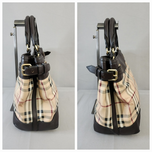 BURBERRY Haymarket Check Hepburn Tote Bag - Picture 7 of 16